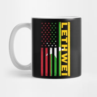 Lethwei Myanmar USA flag Mug